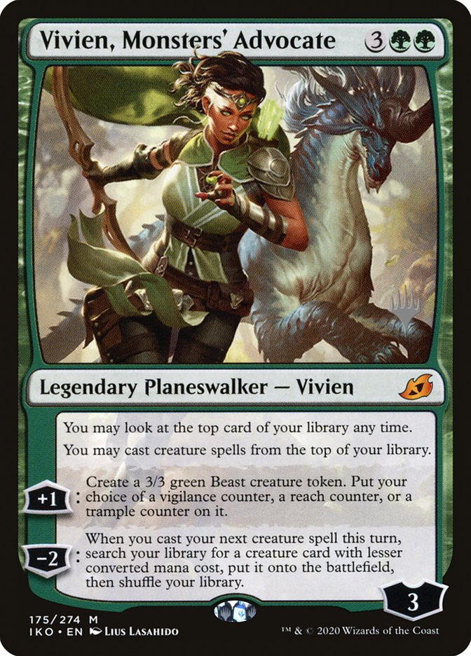 Vivien, Monsters' Advocate (Promo Pack) [Ikoria: Lair of Behemoths Promos] | Event Horizon Hobbies CA