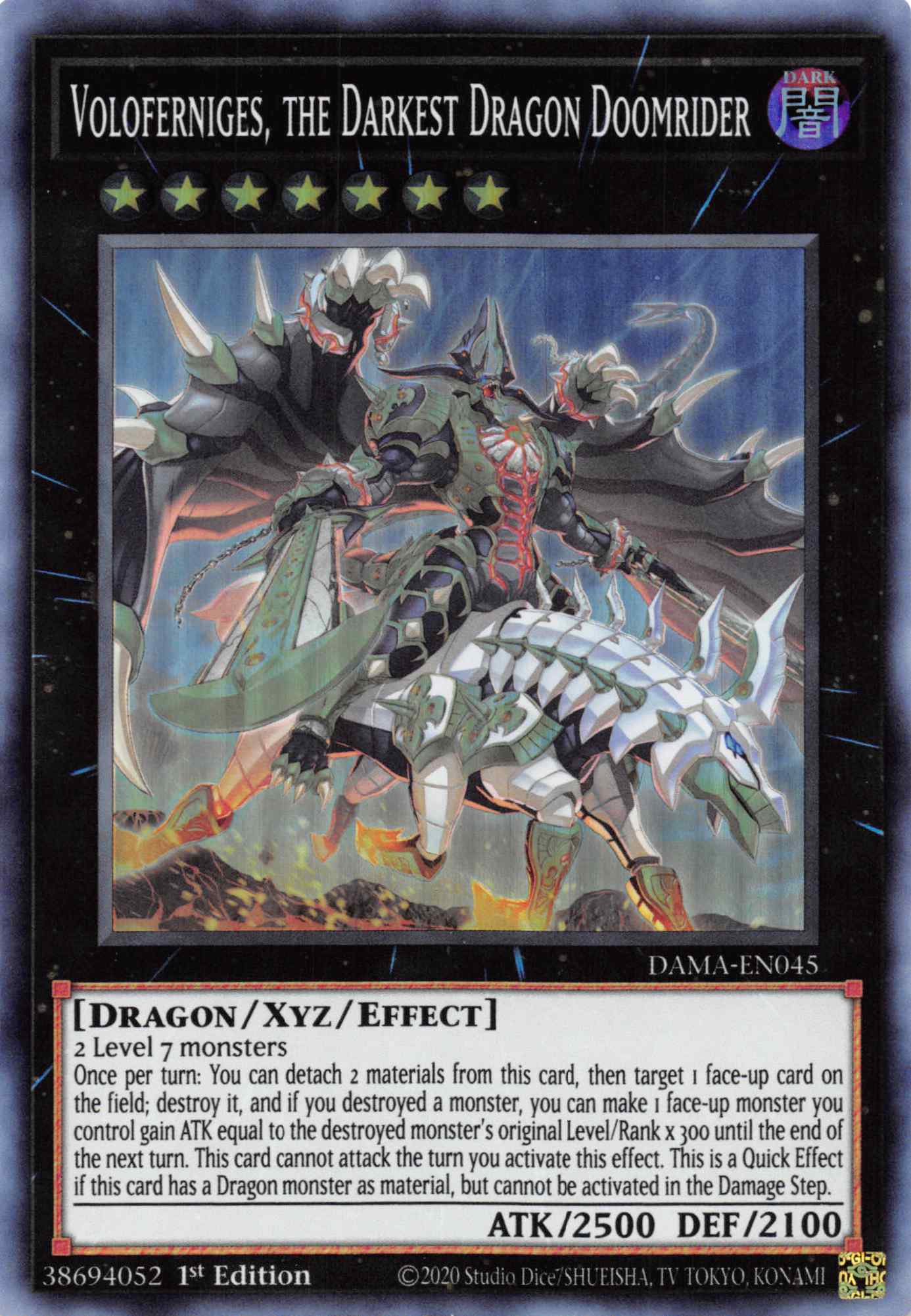 Voloferniges, the Darkest Dragon Doomrider [DAMA-EN045] Super Rare | Event Horizon Hobbies CA