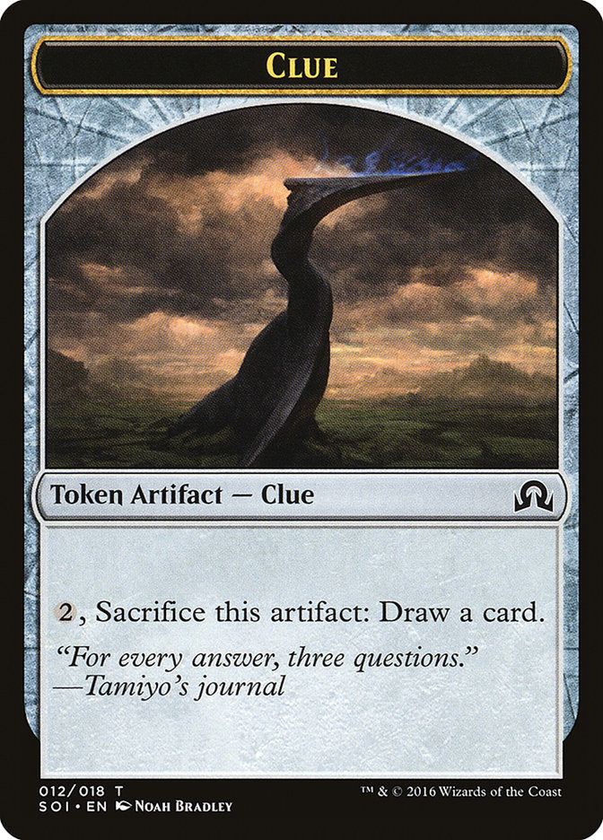 Clue (012/018) [Shadows over Innistrad Tokens] | Event Horizon Hobbies CA