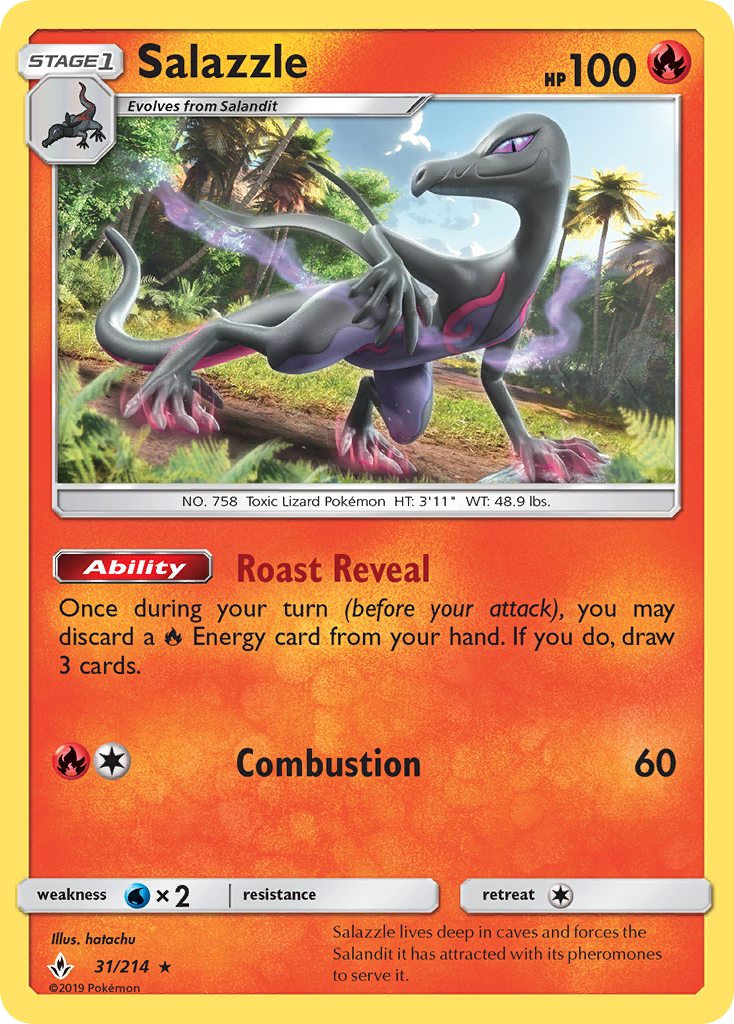 Salazzle (31/214) [Sun & Moon: Unbroken Bonds] | Event Horizon Hobbies CA