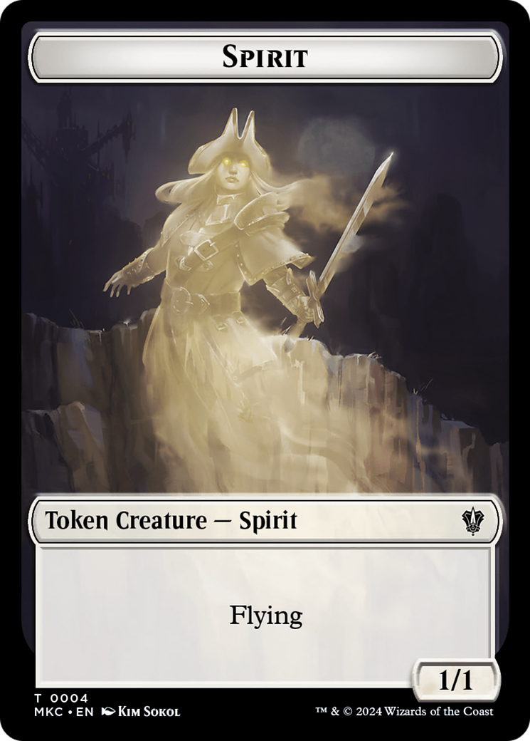 Spirit // Phyrexian Germ Double-Sided Token [Murders at Karlov Manor Commander Tokens] | Event Horizon Hobbies CA