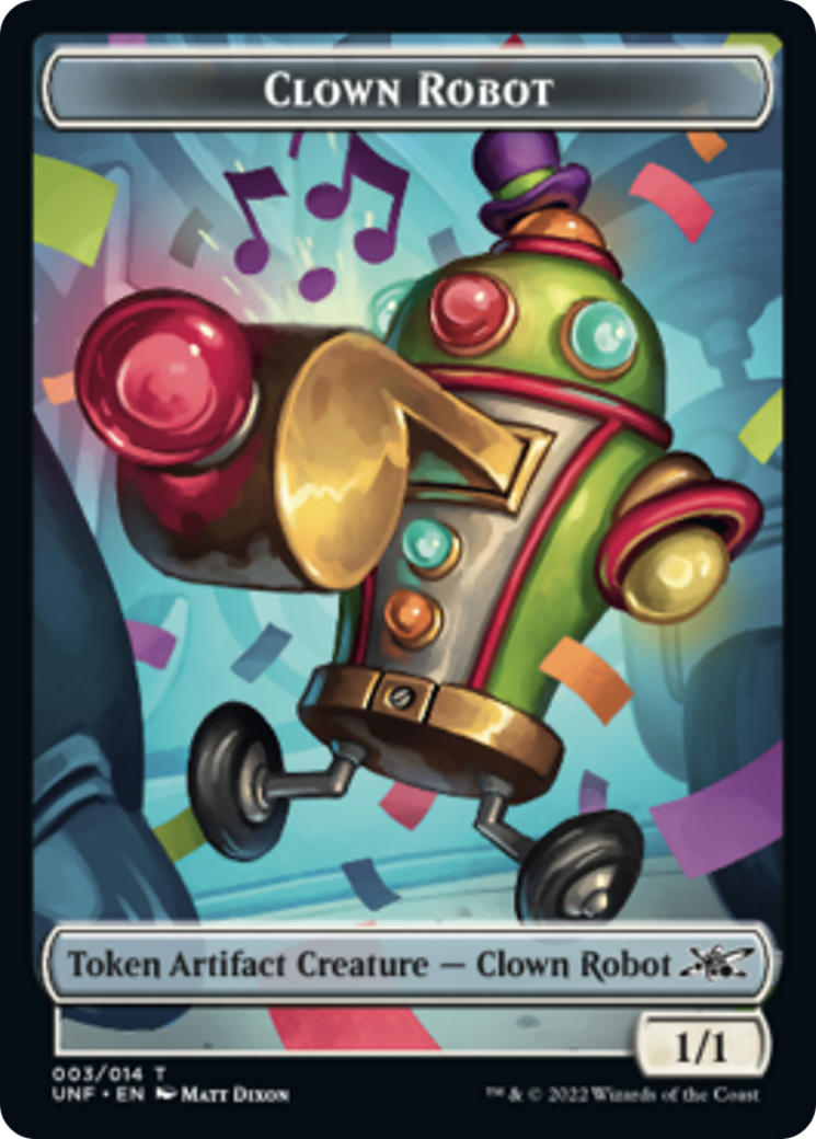 Clown Robot (003) // Food (011) Double-sided Token [Unfinity Tokens] | Event Horizon Hobbies CA