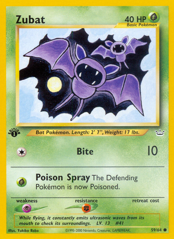 Zubat (59/64) [Neo Revelation 1st Edition] | Event Horizon Hobbies CA