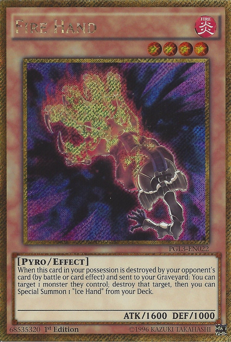 Fire Hand [PGL3-EN022] Gold Secret Rare | Event Horizon Hobbies CA