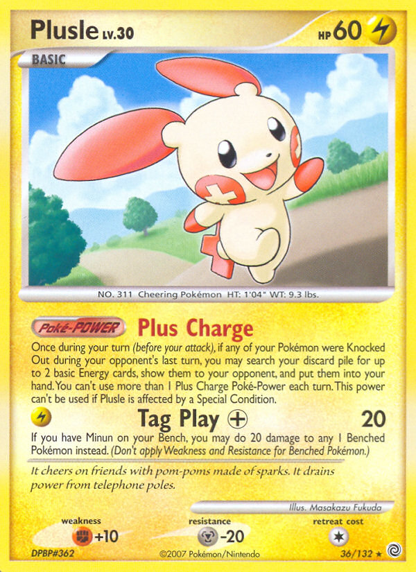 Plusle (36/132) [Diamond & Pearl: Secret Wonders] | Event Horizon Hobbies CA