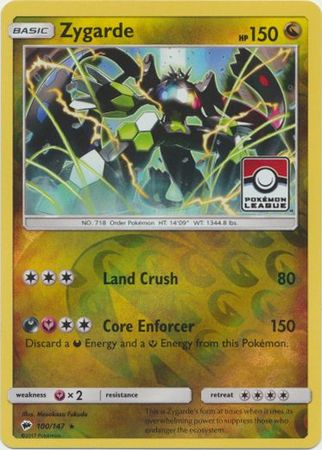 Zygarde (100/147) (League Promo) [Sun & Moon: Burning Shadows] | Event Horizon Hobbies CA