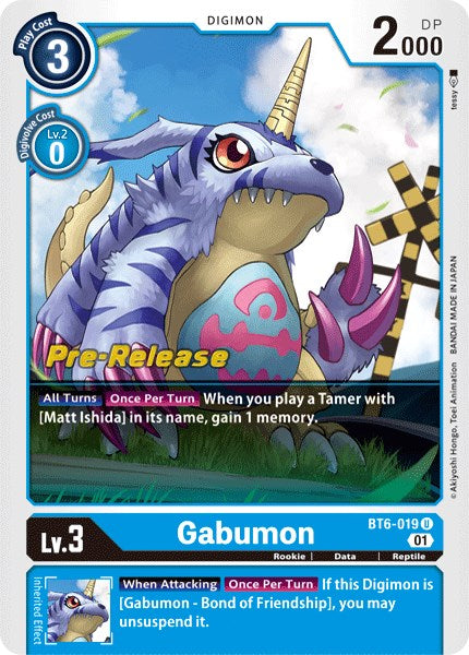 Gabumon [BT6-019] [Double Diamond Pre-Release Cards] | Event Horizon Hobbies CA