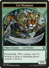 Cat Warrior // Elemental Double-sided Token [Commander 2018 Tokens] | Event Horizon Hobbies CA