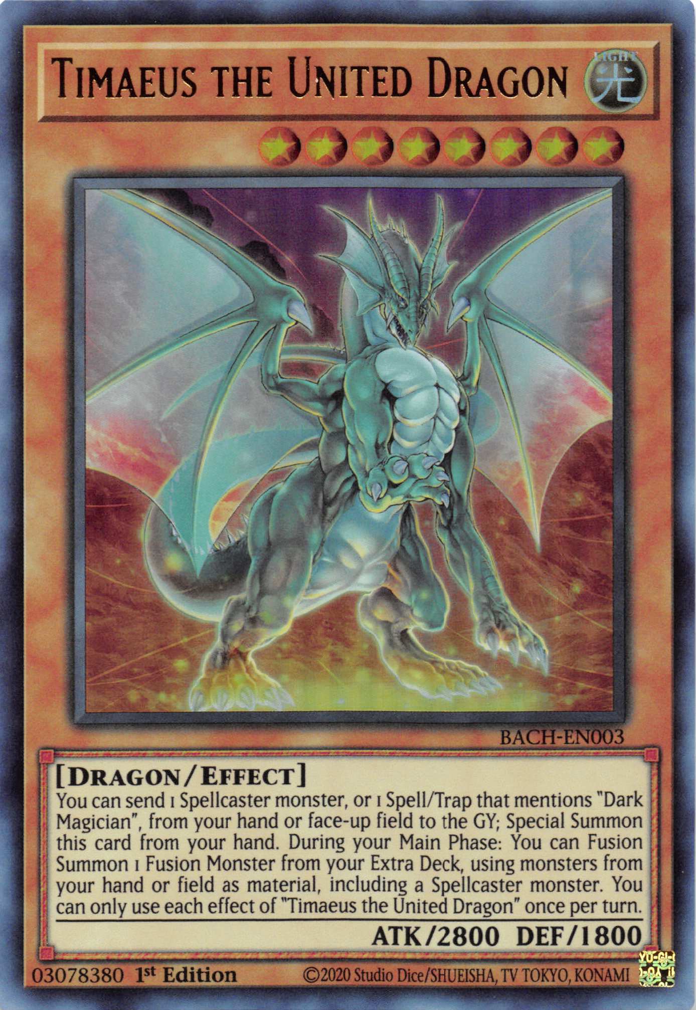 Timaeus the United Dragon [BACH-EN003] Ultra Rare | Event Horizon Hobbies CA