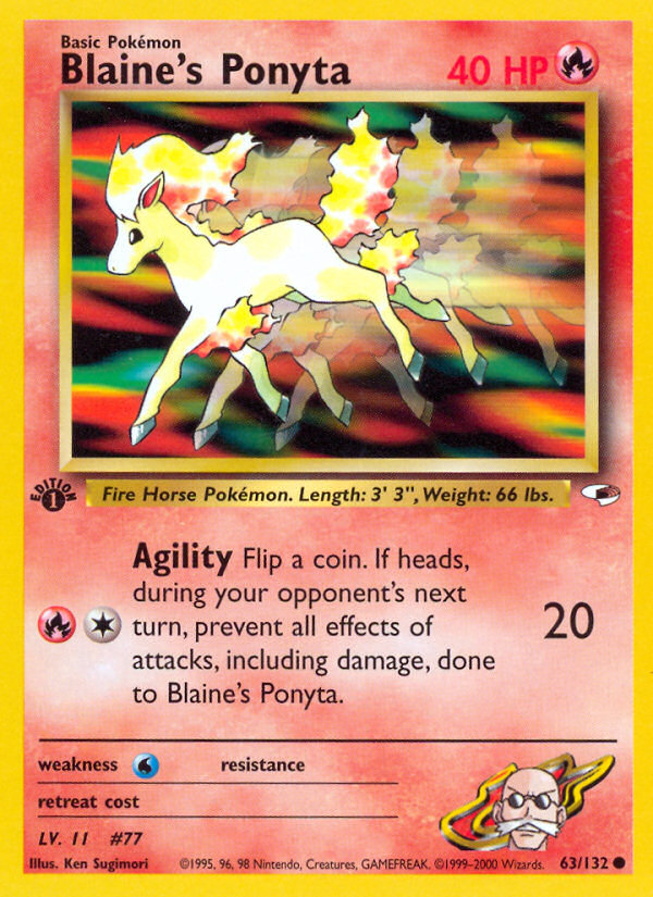 Blaine's Ponyta (63/132) [Gym Heroes 1st Edition] | Event Horizon Hobbies CA