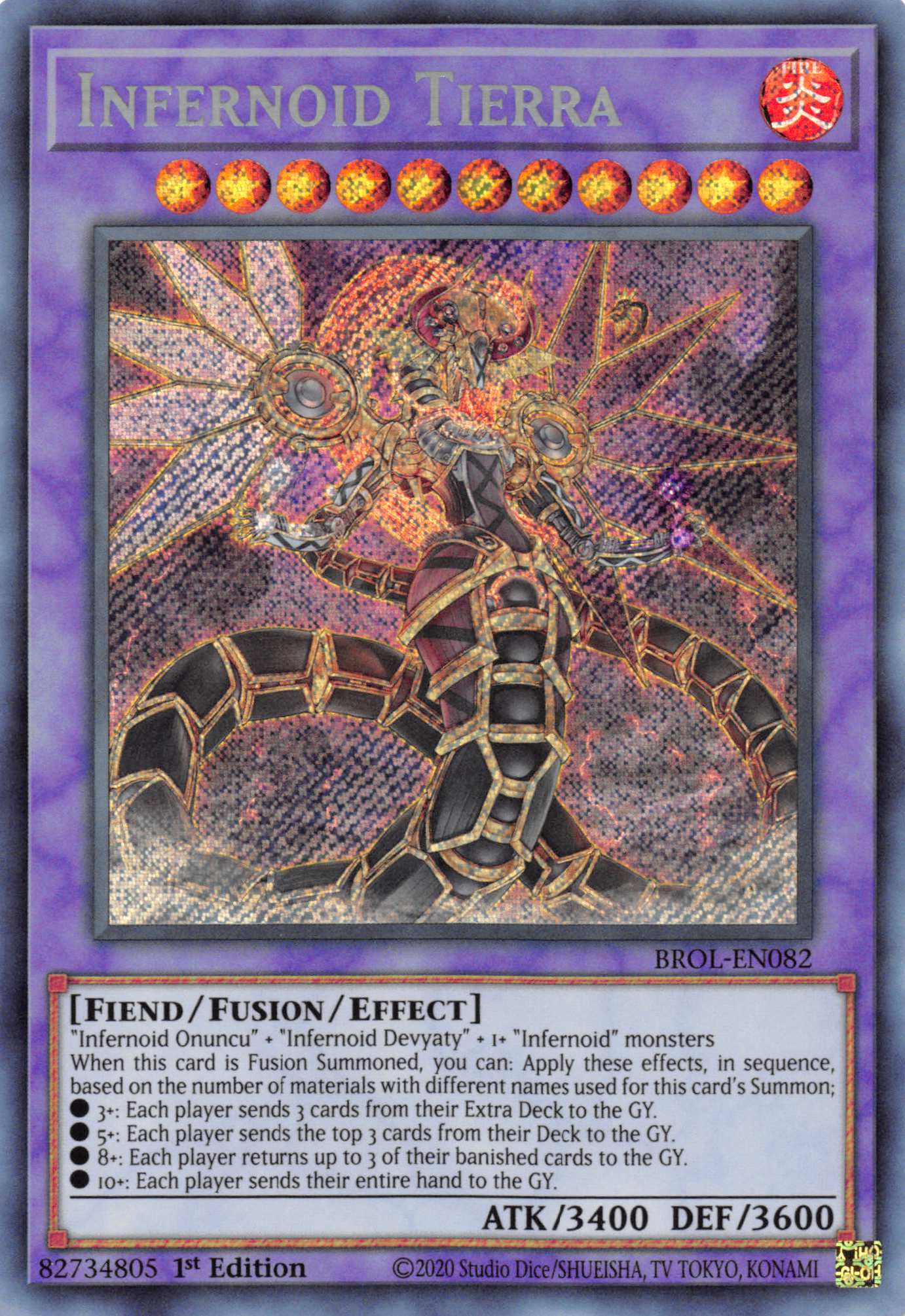 Infernoid Tierra [BROL-EN082] Secret Rare | Event Horizon Hobbies CA