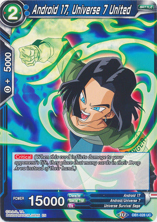 Android 17, Universe 7 United (DB1-028) [Dragon Brawl] | Event Horizon Hobbies CA