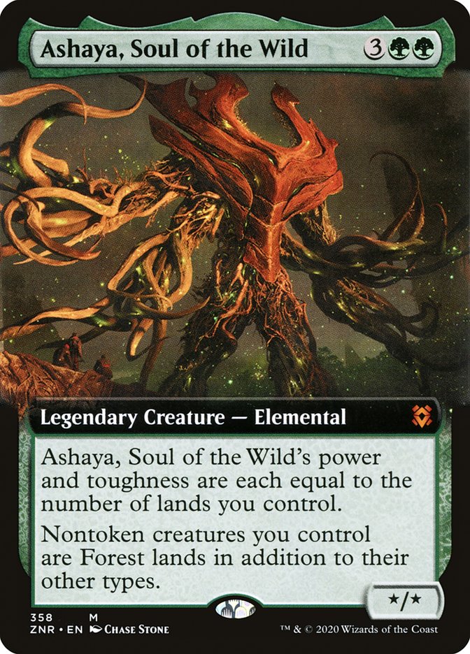 Ashaya, Soul of the Wild (Extended Art) [Zendikar Rising] | Event Horizon Hobbies CA