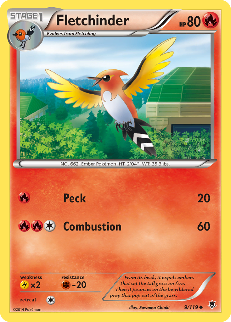 Fletchinder (9/119) [XY: Phantom Forces] | Event Horizon Hobbies CA