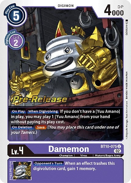 Damemon [BT10-075] [Xros Encounter Pre-Release Cards] | Event Horizon Hobbies CA