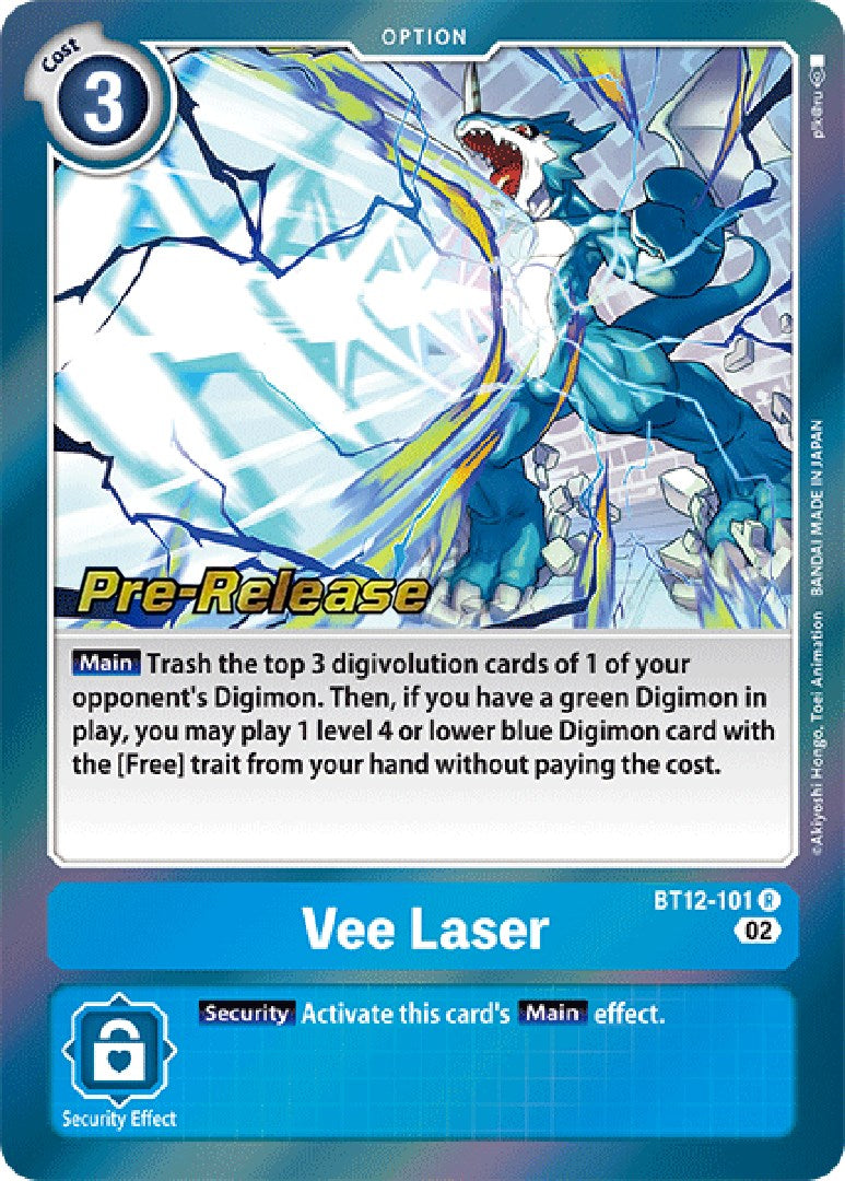 Vee Laser [BT12-101] [Across Time Pre-Release Cards] | Event Horizon Hobbies CA