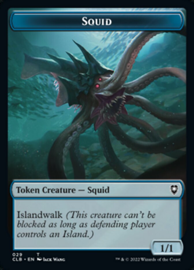 Squid // Copy Double-sided Token [Commander Legends: Battle for Baldur's Gate Tokens] | Event Horizon Hobbies CA