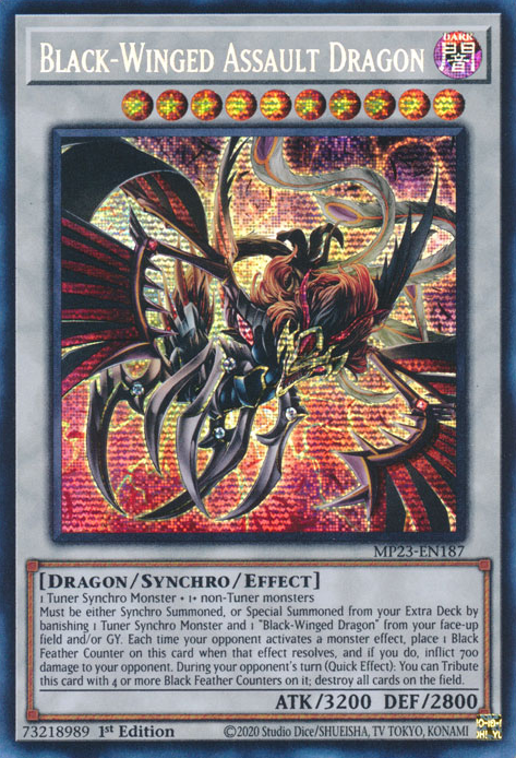 Black-Winged Assault Dragon [MP23-EN187] Prismatic Secret Rare | Event Horizon Hobbies CA