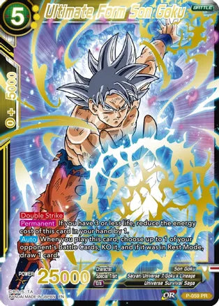 Ultimate Form Son Goku (Gold Stamped) (P-059) [Mythic Booster] | Event Horizon Hobbies CA