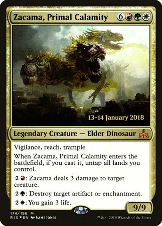 Zacama, Primal Calamity [Rivals of Ixalan Promos] | Event Horizon Hobbies CA