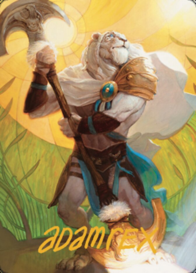 Ajani, Sleeper Agent Art Card (Gold-Stamped Signature) [Dominaria United Art Series] | Event Horizon Hobbies CA