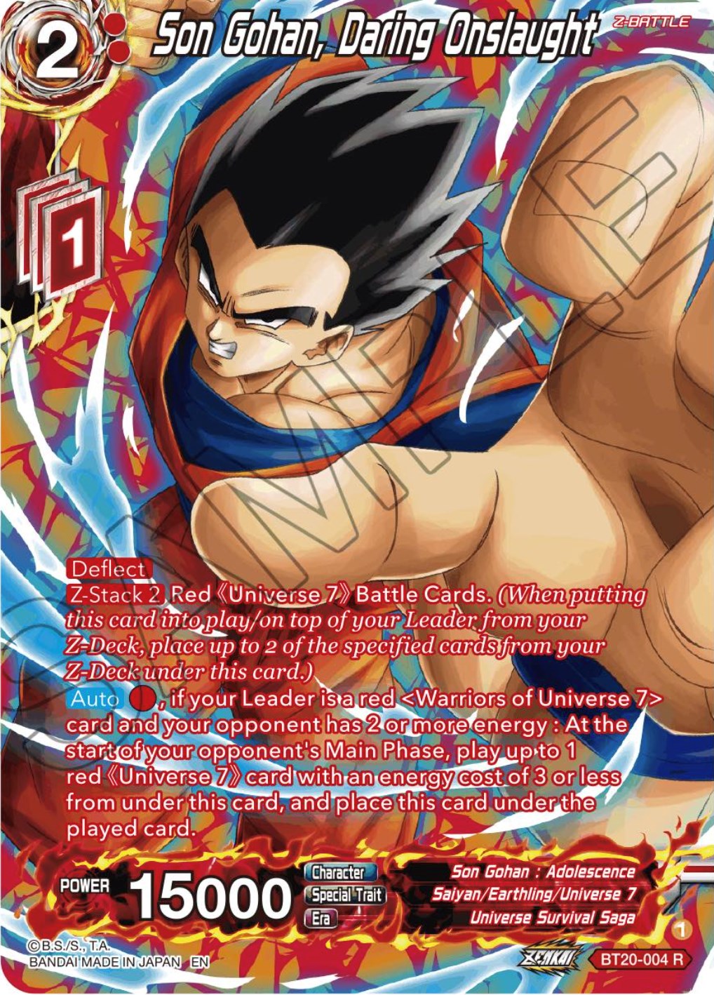 Son Gohan, Daring Onslaught (Silver Foil) (BT20-004) [Power Absorbed] | Event Horizon Hobbies CA