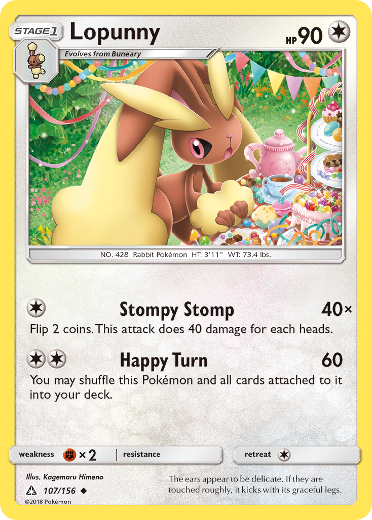 Lopunny (107/156) [Sun & Moon: Ultra Prism] | Event Horizon Hobbies CA