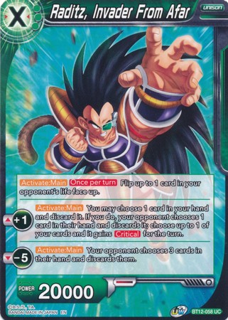 Raditz, Invader From Afar (BT12-058) [Vicious Rejuvenation] | Event Horizon Hobbies CA