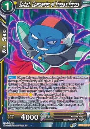 Sorbet, Commander of Frieza's Forces (BT12-104) [Vicious Rejuvenation] | Event Horizon Hobbies CA