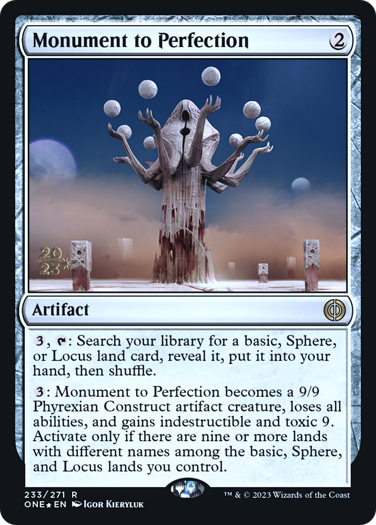 Monument to Perfection [Phyrexia: All Will Be One Prerelease Promos] | Event Horizon Hobbies CA