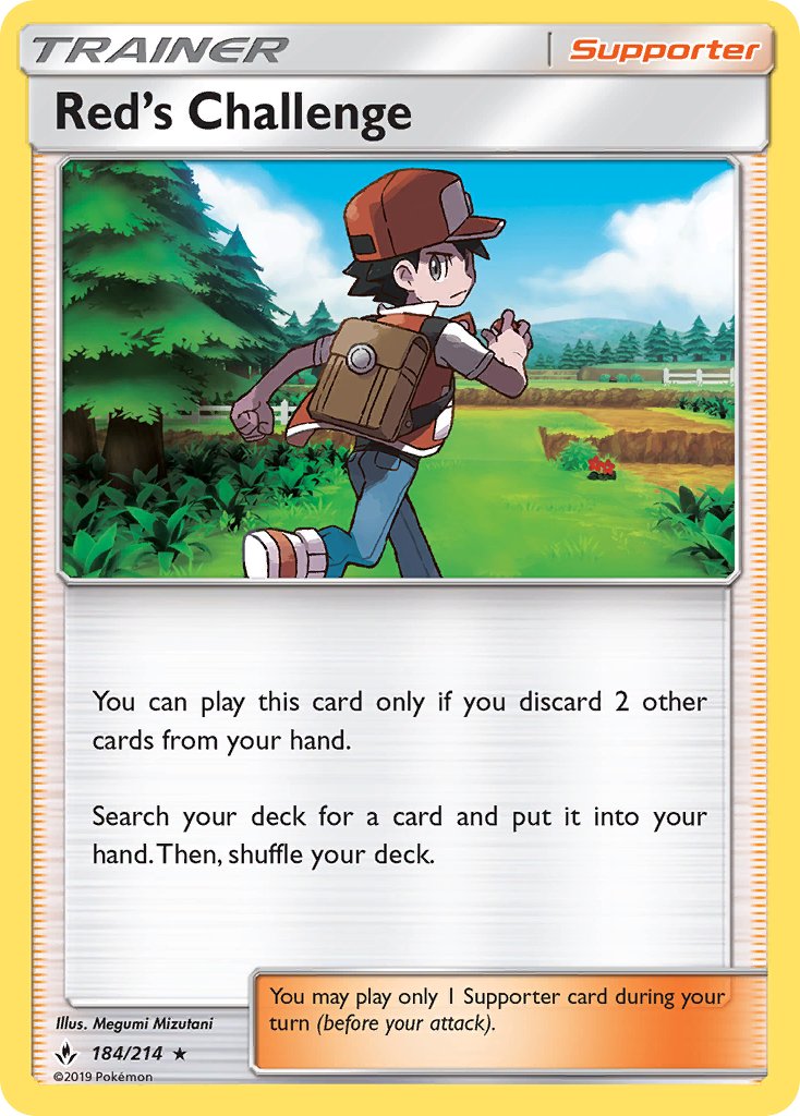 Red's Challenge (184/214) (Theme Deck Exclusive) [Sun & Moon: Unbroken Bonds] | Event Horizon Hobbies CA