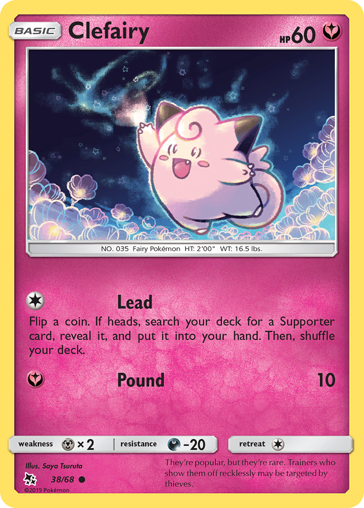 Clefairy (38/68) [Sun & Moon: Hidden Fates] | Event Horizon Hobbies CA