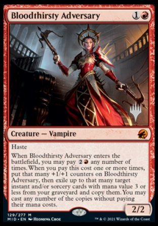 Bloodthirsty Adversary (Promo Pack) [Innistrad: Midnight Hunt Promos] | Event Horizon Hobbies CA