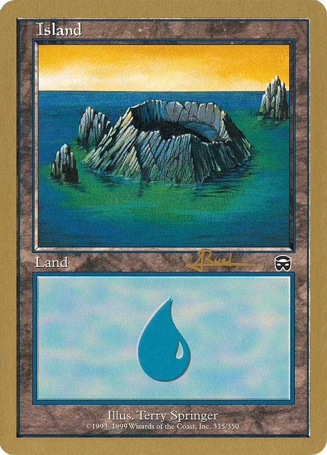 Island (335) (Antoine Ruel) [World Championship Decks 2001] | Event Horizon Hobbies CA