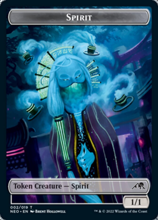 Saproling // Spirit (002) Double-sided Token [Kamigawa: Neon Dynasty Commander Tokens] | Event Horizon Hobbies CA