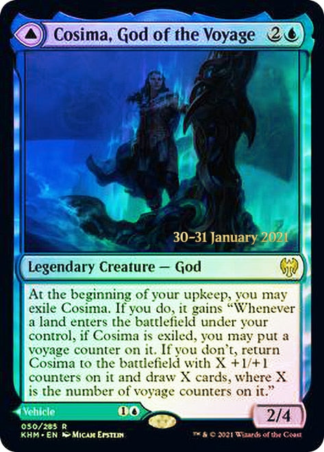 Cosima, God of the Voyage // The Omenkeel  [Kaldheim Prerelease Promos] | Event Horizon Hobbies CA