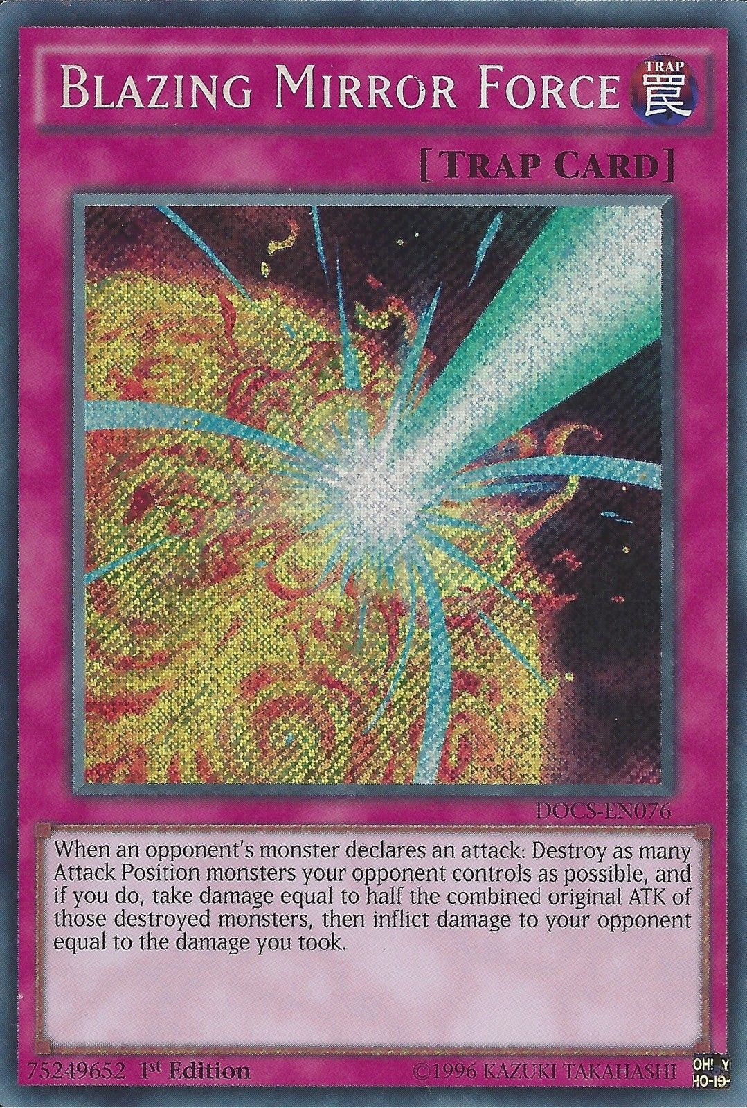 Blazing Mirror Force [DOCS-EN076] Secret Rare | Event Horizon Hobbies CA