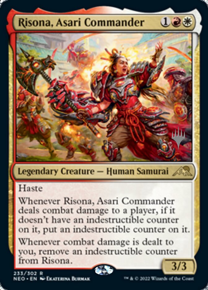 Risona, Asari Commander (Promo Pack) [Kamigawa: Neon Dynasty Promos] | Event Horizon Hobbies CA