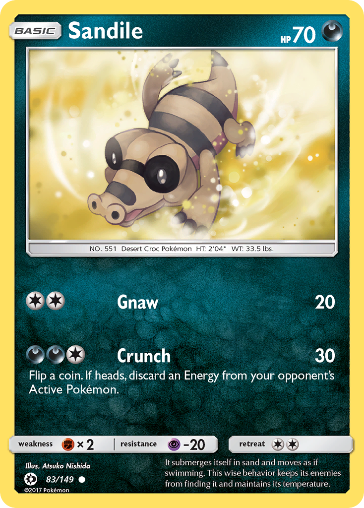 Sandile (83/149) [Sun & Moon: Base Set] | Event Horizon Hobbies CA