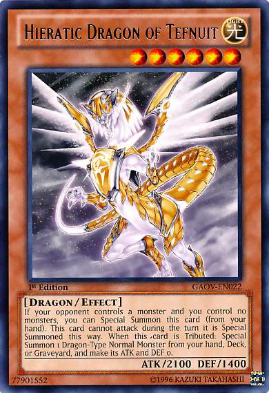 Hieratic Dragon of Tefnuit [GAOV-EN022] Rare | Event Horizon Hobbies CA