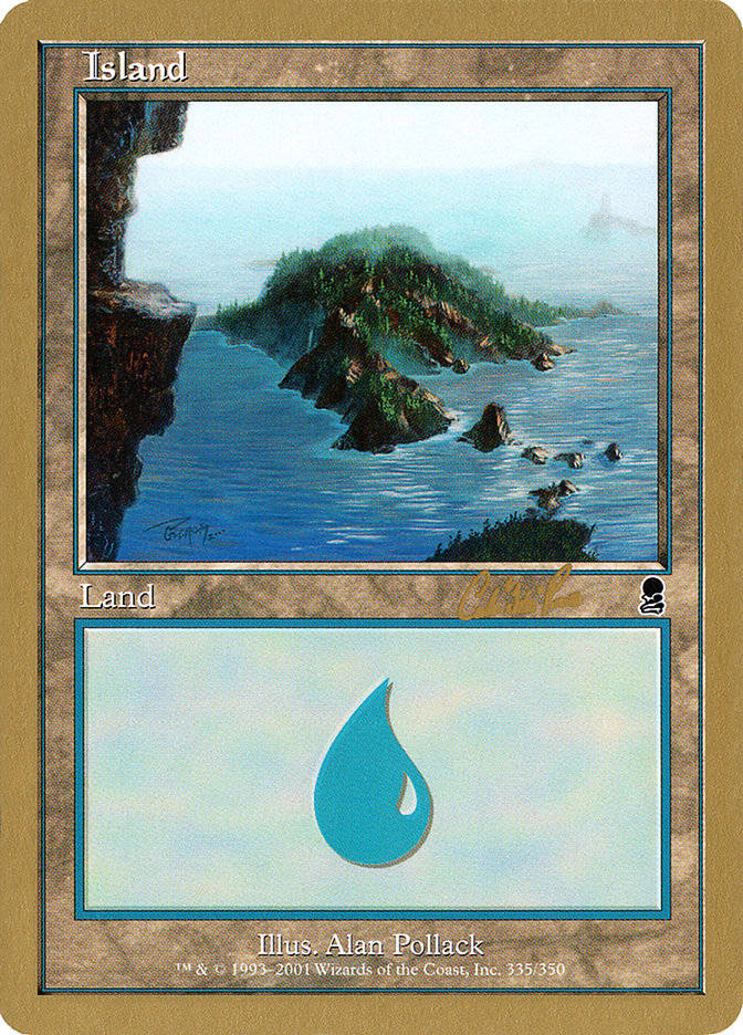 Island (cr335) (Carlos Romao) [World Championship Decks 2002] | Event Horizon Hobbies CA