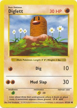 Diglett (47/102) [Base Set Shadowless Unlimited] | Event Horizon Hobbies CA