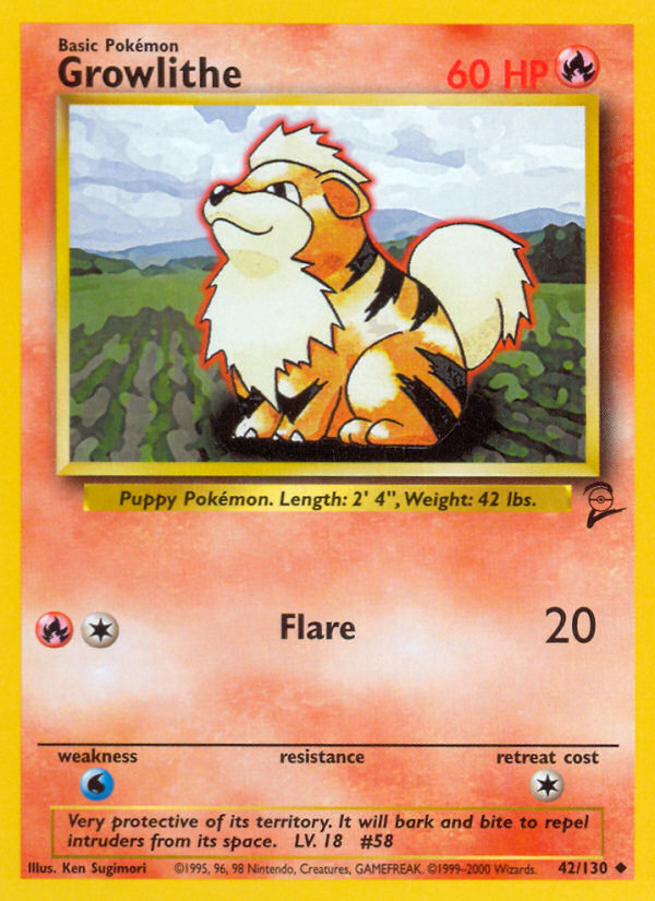 Growlithe (42/130) [Base Set 2] | Event Horizon Hobbies CA