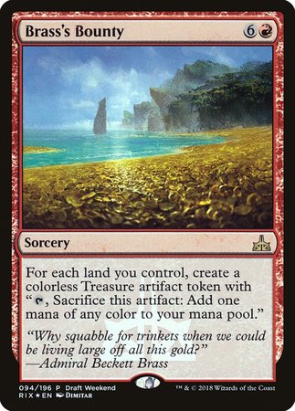 Brass's Bounty [Rivals of Ixalan Promos] | Event Horizon Hobbies CA