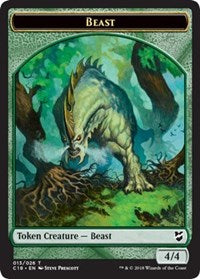 Beast (013) // Plant Double-sided Token [Commander 2018 Tokens] | Event Horizon Hobbies CA