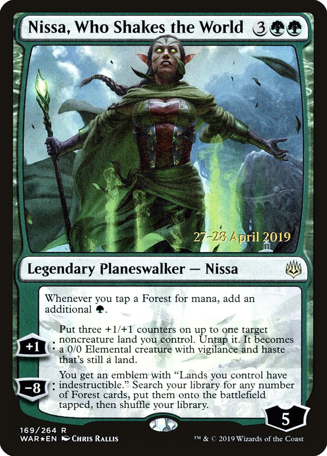 Nissa, Who Shakes the World  [War of the Spark Prerelease Promos] | Event Horizon Hobbies CA