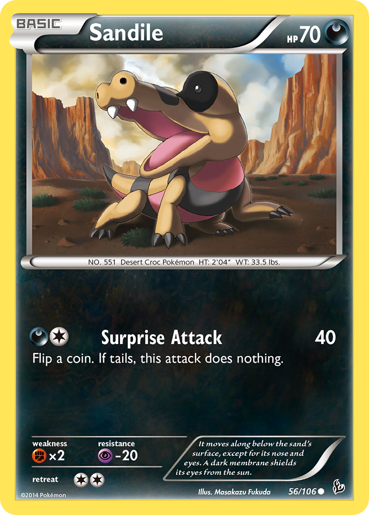 Sandile (56/106) [XY: Flashfire] | Event Horizon Hobbies CA