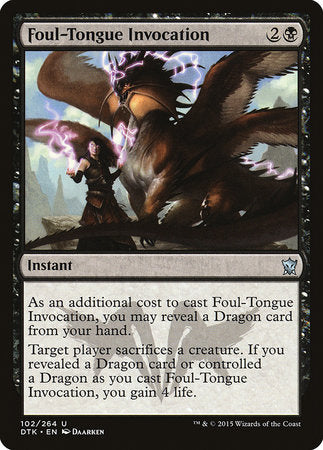 Foul-Tongue Invocation [Dragons of Tarkir] | Event Horizon Hobbies CA