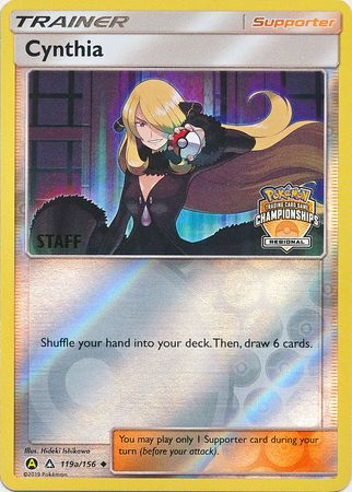 Cynthia (119a/156) (Regional Championship Promo Staff) [Sun & Moon: Ultra Prism] | Event Horizon Hobbies CA