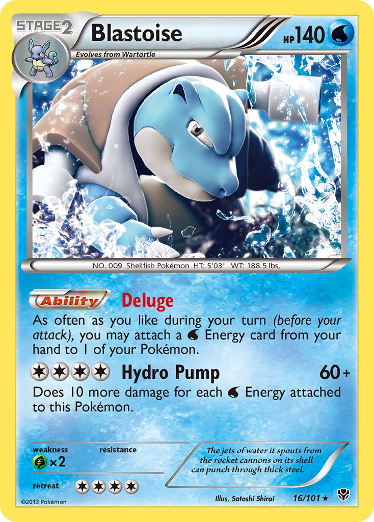 Blastoise (16/101) (Theme Deck Exclusive) [Black & White: Plasma Blast] | Event Horizon Hobbies CA